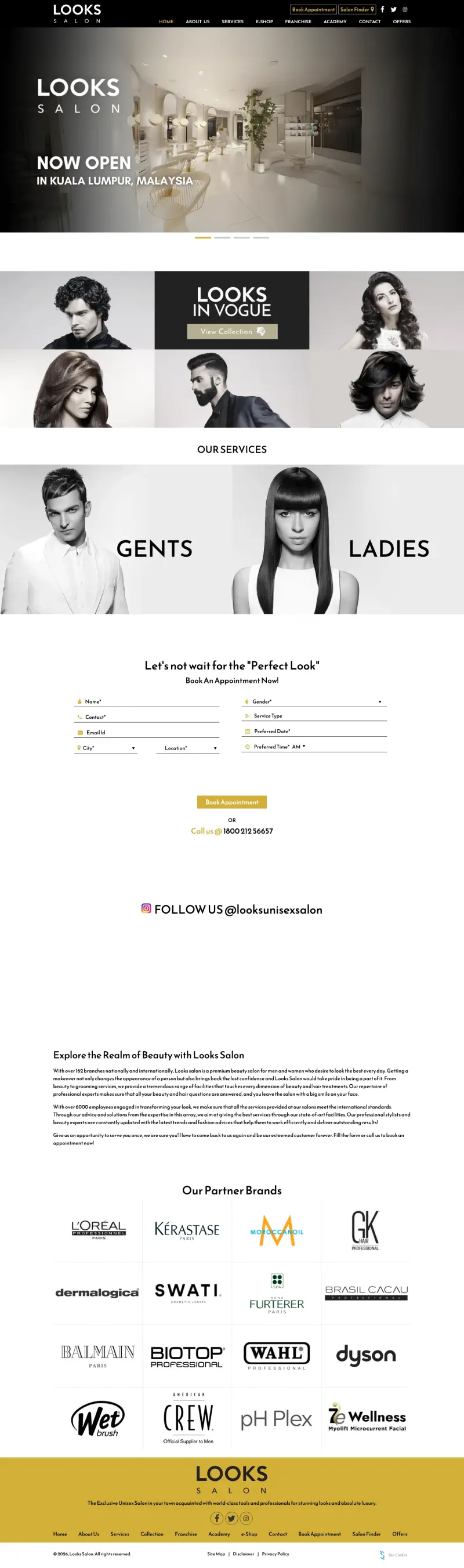 Looks Salon website